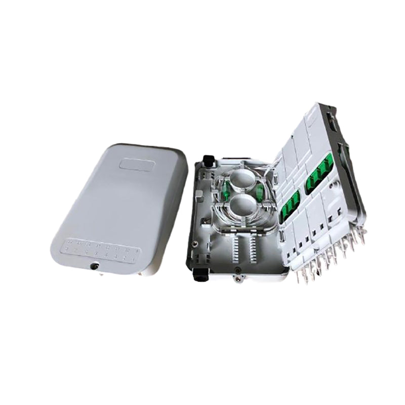 XCOMFIBER - FTTH Termination box, 16 ports, loaded with 16 SC/APC adapters. Standard installation accesories includes. Standard packing