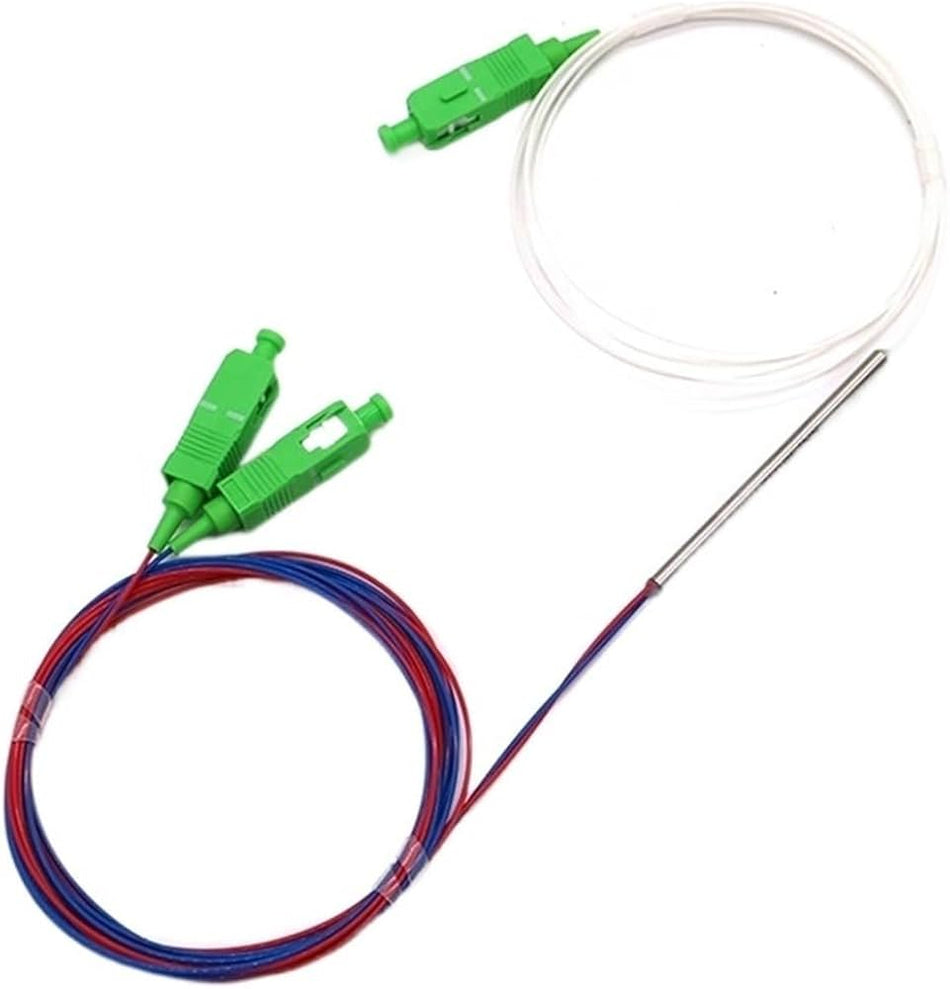 XCOMFIBER - Splitter FTB 1x2,rate 20/80, SC/APC, fiber G657A1, 900um, IN white color, OUT International colors. Individual packing
