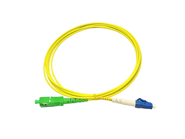 XCOMFIBER - Patchcord SC/APC-SC/UPC, SM G657A1, diameter 2mm, yellow Jacket LSZH, simplex, 1 meter